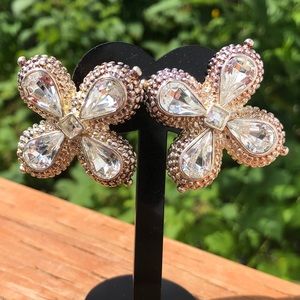 Vintage clip on earrings 1990s, unworn